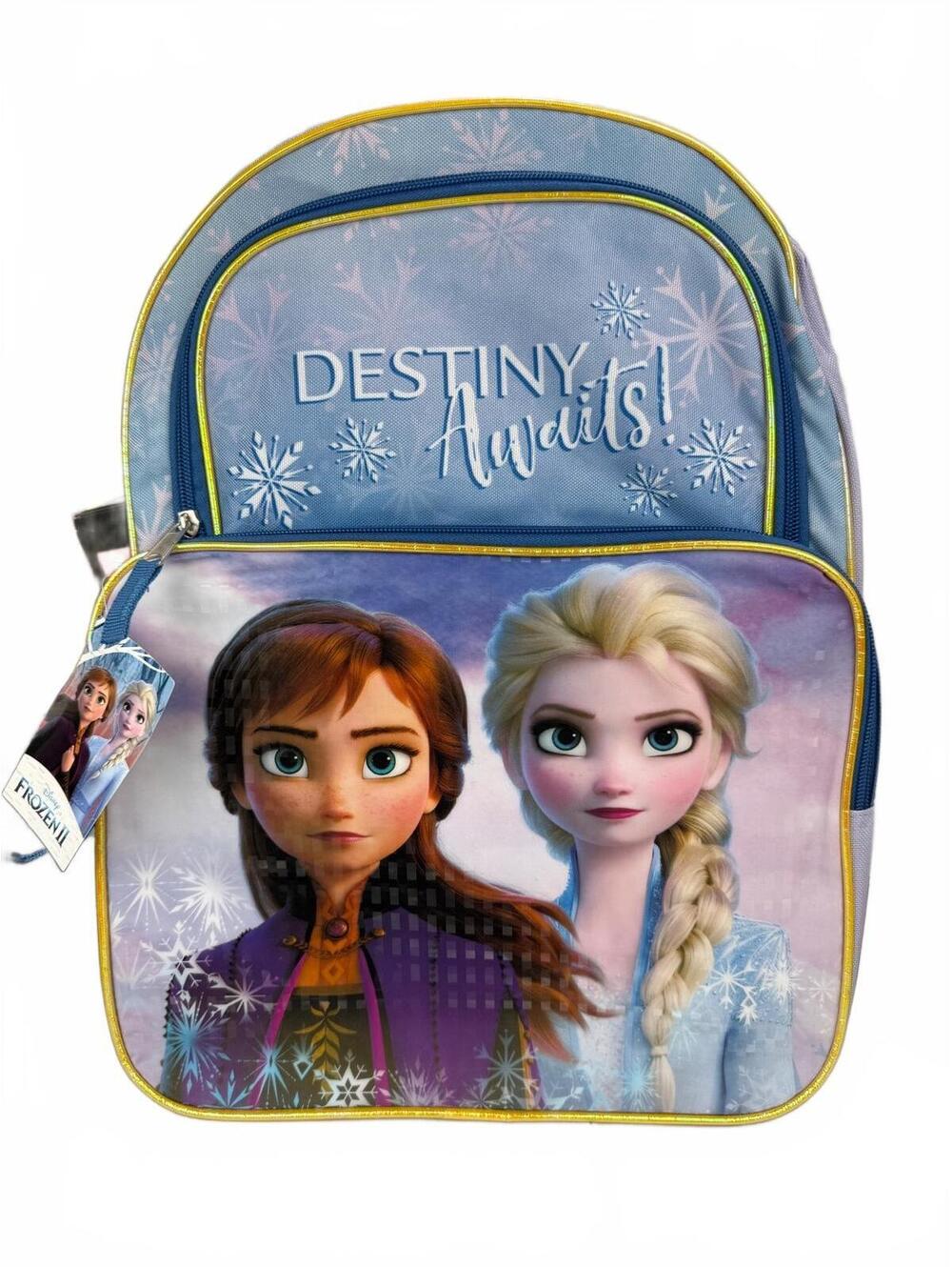 Disney Frozen 2 Anna Elsa Destiny Awaits 16” Girls School Backpack New w/ Tags